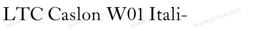 LTC Caslon W01 Itali字体转换